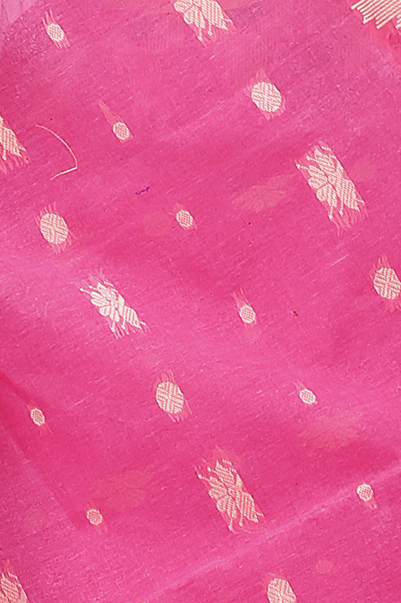 Pink Pure Cotton Gunjan Tant Saree (933)